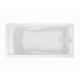 EverClean 72 in. Acrylic Rectangular Drop-in Whirlpool Bathtub in White - Super Arbor