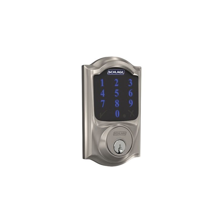 Camelot Satin Nickel Connect Smart Door Lock with Alarm