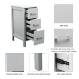 20 in. W x 12 in. D x 30 in. H Bathroom Vanity Cabinet Linen Cabinet with Three Drawers in Gray - Super Arbor