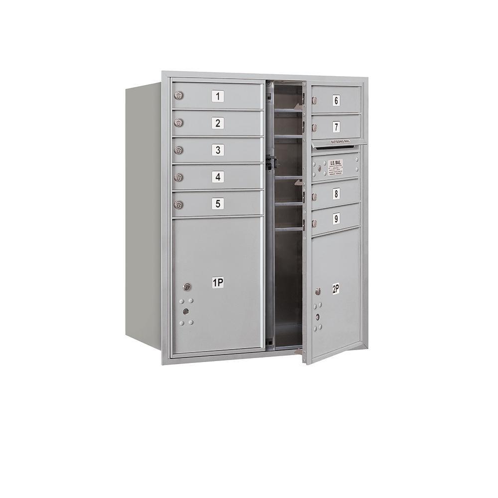 3700 Horizontal Series 9-Compartment with 2-Parcel Locker Recessed Mount Mailbox - Super Arbor