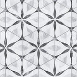 Merola Tile Classico Bardiglio Hexagon Flower 7 in. x 8 in. Porcelain Floor and Wall Tile (7.67 sq. ft. / case)