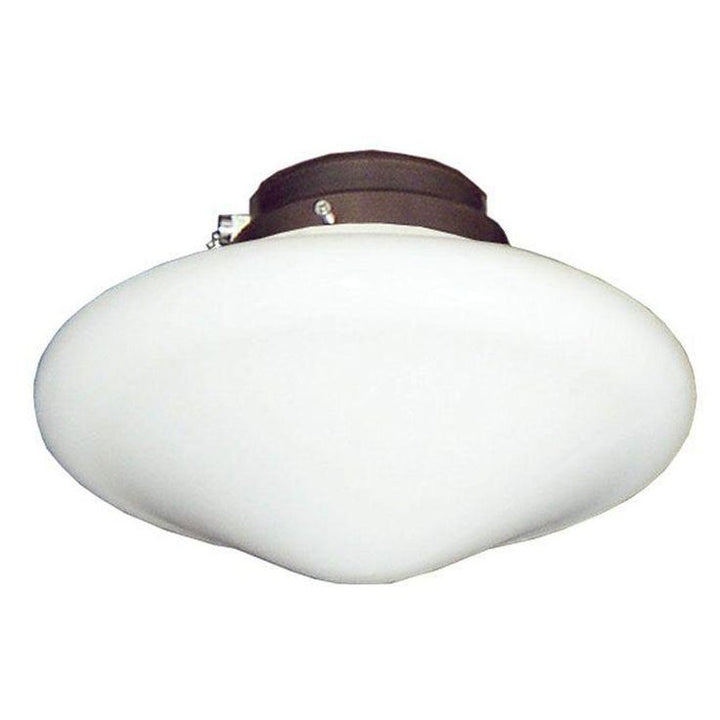 113 Tapered Schoolhouse Oil Rubbed Bronze Indoor/Outdoor Ceiling Fan Light