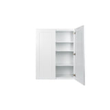 Ready to Assemble 30x30x12 in. Shaker Double Door Wall Cabinet with 2-Shelf in White - Super Arbor