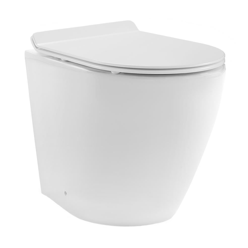 St. Tropez Elongated Toilet Bowl Only in Glossy White - Super Arbor