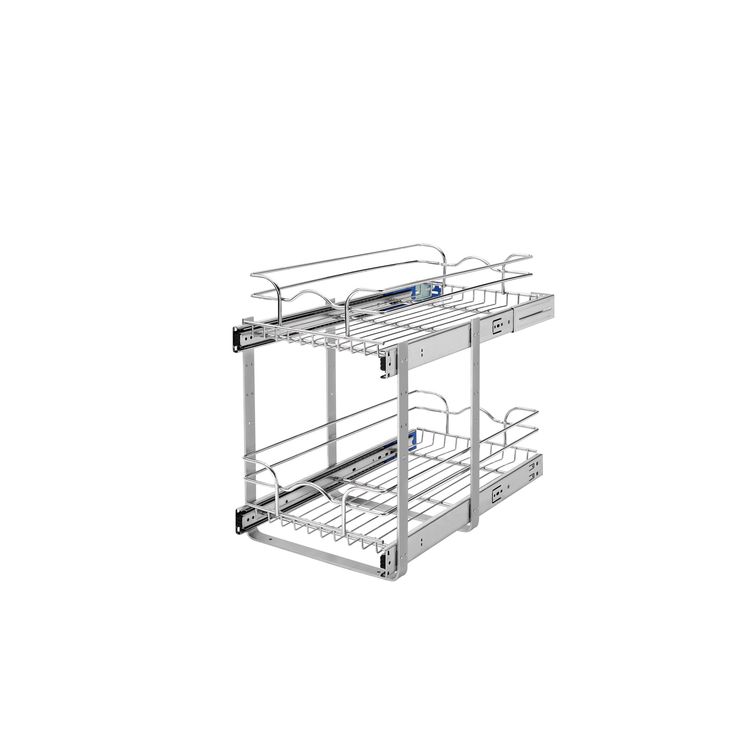 Rev-A-Shelf 11.75-in W x 19-in H 2-Tier Pull Out Metal Soft Close Basket