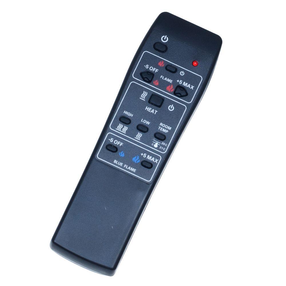54 in. LED Fire and Ice Electric Fireplace with Remote in Black - Super Arbor