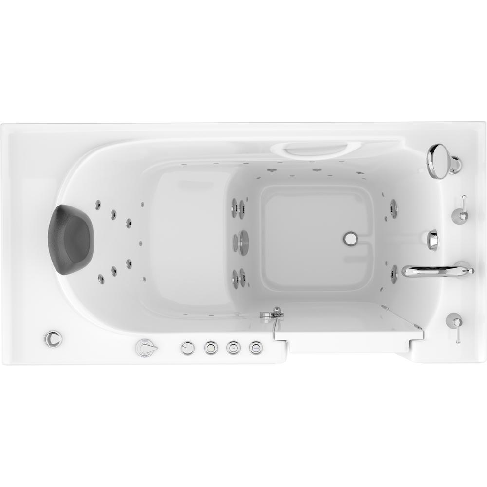 Safe Premier 59 in. Right Drain Walk-in Air and Whirlpool Bathtub in White - Super Arbor