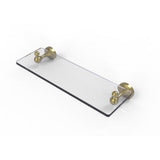Sag Harbor Collection 16 in. Glass Vanity Shelf with Beveled Edges in Satin Nickel - Super Arbor