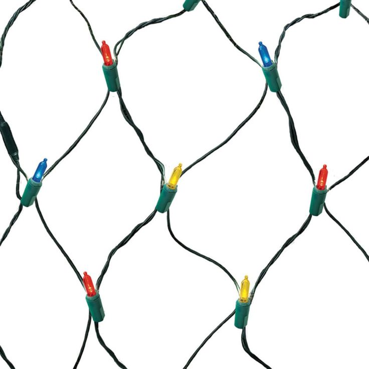 GE StayBright 5-ft x 4-ft Constant Multicolor LED Mini Plug-In Christmas Net Lights ENERGY STAR