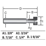 Bosch 3/8-in Carbide-Tipped Hole and Flush Cut Trimmer Router Bit