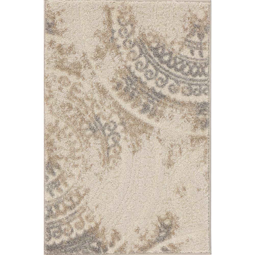 Spiral Gray 7 ft. x 9 ft. Geometric Medallion Area Rug - Super Arbor