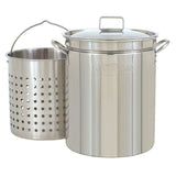 62 qt. Stainless Steel Stock Pot with Lid