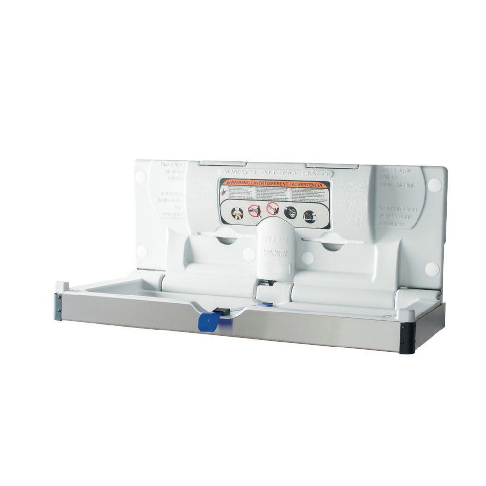Horizontal Surface Mount Frameless Stainless Steel Baby Changing Station - Super Arbor