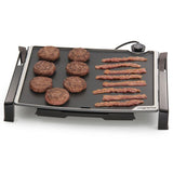 Tilt and Fold 254 sq. in. Black Electric Griddle with Temperature Sensor