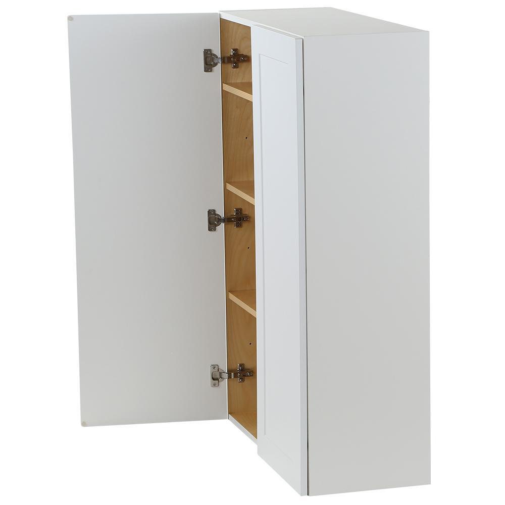 Cambridge Shaker Assembled 30x42x12.5 in. Wall Cabinet with 2 Soft Close Doors in White - Super Arbor