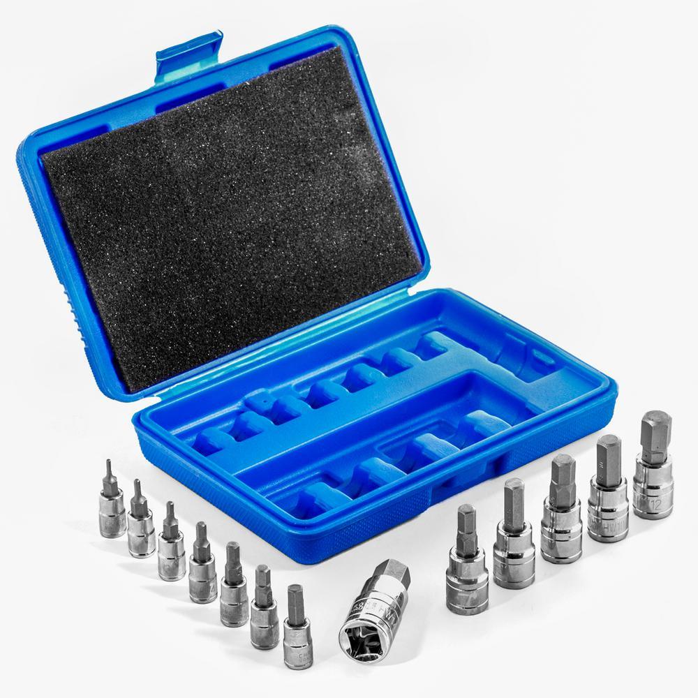 Metric MM Pro-Grade Allen Hex Bit Socket Set (13-Piece) - Super Arbor