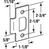 Standard T-Strike, 2-1/8 in. Hole Spacing, Classic Bronze Finish, Meets ANSI A156.2 - Super Arbor