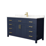 Beckett 72 in. W x 22 in. D Double Bath Vanity in Dark Gray with Cultured Marble Vanity Top in Carrara with White Basins - Super Arbor