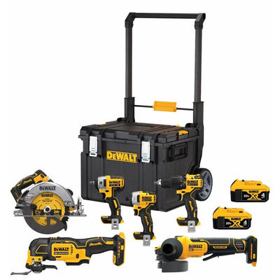 20-Volt MAX Lithium-Ion Cordless Brushless Combo Kit (6-Tool) with ToughSystem, (2) 4.0Ah Batteries and Charger - Super Arbor
