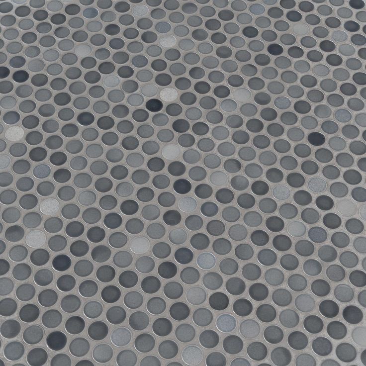 MSI Penny Round Grigio Mix 12.2 in. x 11.3 in. x 6 mm Glossy Ceramic Mesh-Mounted Mosaic Tile (14.36 sq. ft. / Case)
