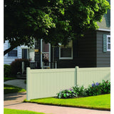 Pro Series 4 ft. H x 8 ft. W Tan Vinyl Woodbridge Privacy Fence Panel - Super Arbor