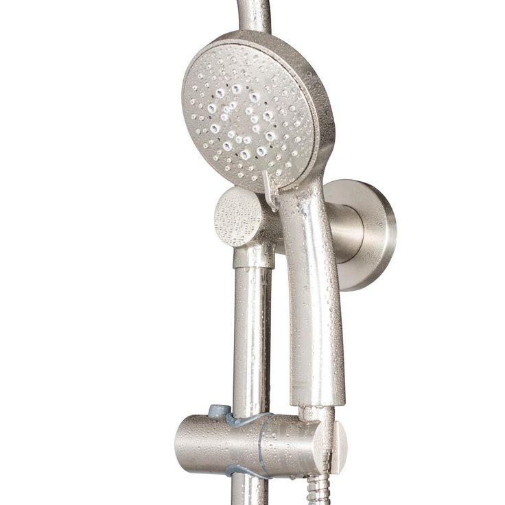 7-spray 8 in. Dual Shower Head and Handheld Shower Head with Body spray in Brushed-Nickel