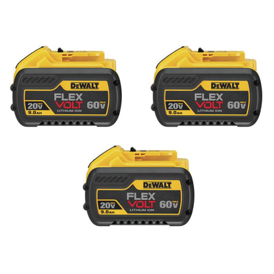 FLEXVOLT 20-Volt /60-Volt MAX Lithium-Ion 9.0Ah Battery Pack (3-Pack) - Super Arbor