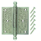 3-1/2 in. Chrome Square Corner Door Hinge - Super Arbor