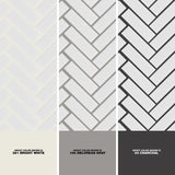 MSI Retro Bianco Herringbone 12.2 in. x 10.83 in. x 6mm Glossy Porcelain Mesh-Mounted Mosaic Tile (13.8 sq. ft. / case)