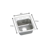 Pacemaker Drop-In Stainless Steel 15 in. 3-Hole Single Bowl Bar Sink