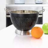 Crossen in Black Stainless Steel Colander Set (2-Piece)