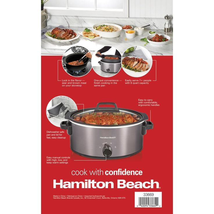 Stovetop Sear and Cook 6 qt. Gray Slow Cooker