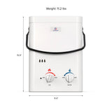Eccotemp L5 1.5 GPM Portable 37,500 BTU Liquid Propane Outdoor Tankless Water Heater - Super Arbor