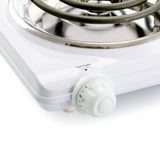 2-Burner 9 in. White Electric Countertop Hot Plate
