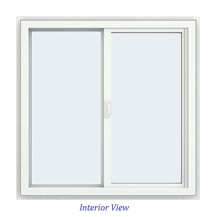 JELD-WEN FiniShield V-4500 35-1/2-in x 35-1/2-in x 3-in Jamb Left-operable Vinyl Black Sliding Window Full Screen Included
