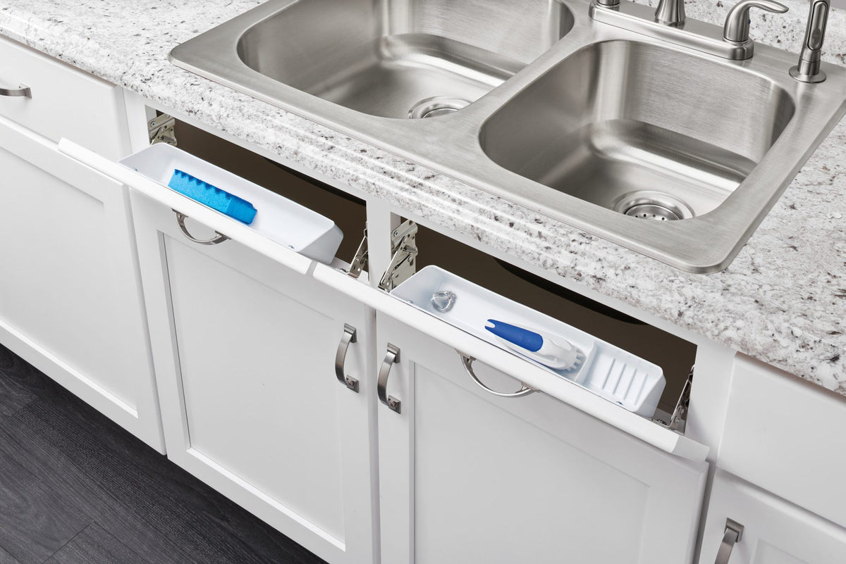 Rev-A-Shelf 14-in W x 3-in H 1-Tier Door/Wall Mount Plastic Tip-Out Tray