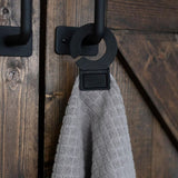 Hook and Hang Gray Woven Cotton Kitchen Towel (Set of 2)