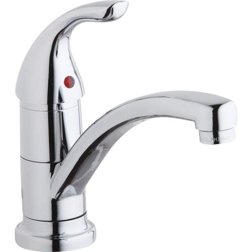 Elkay Everyday Chrome 1-Handle Deck-Mount Low-Arc Handle Kitchen Faucet