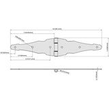 Everbilt 8 in. Black Heavy Duty Decorative Strap Hinge