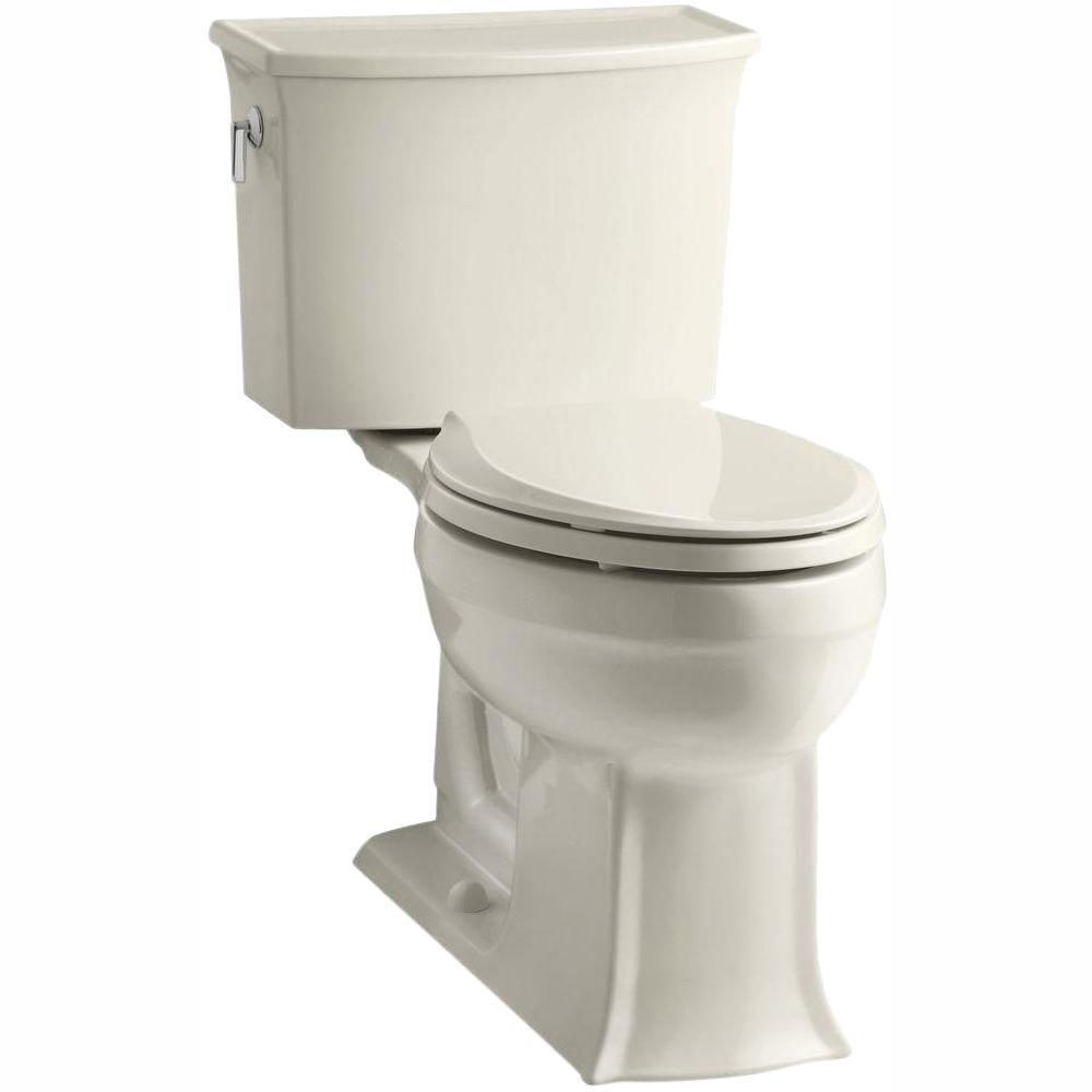 Archer Comfort Height 2-piece 1.28 GPF Single Flush Elongated Toilet with AquaPiston Flushing Technology in Black Black - Super Arbor