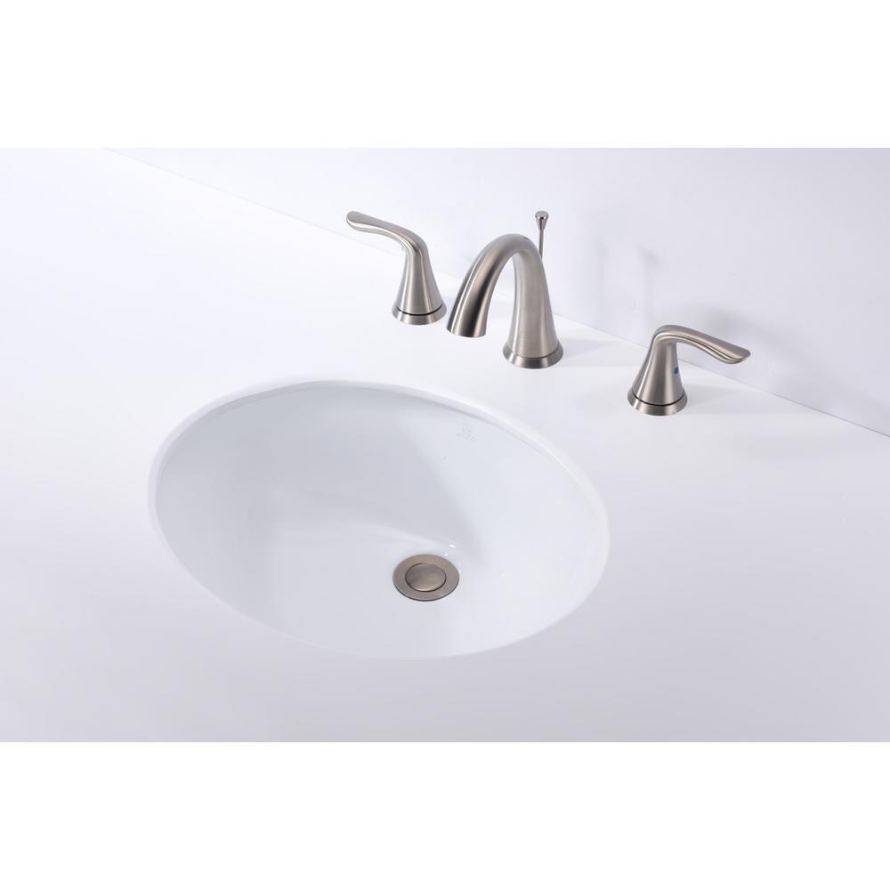 Pegasus Series 8 in. Ceramic Undermount Sink Basin in White - Super Arbor