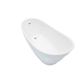 Stratus 5.6 ft. Acrylic Reversible Drain Freestanding Bathtub in Glossy White - Super Arbor