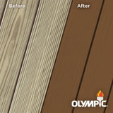 Olympic Elite 1 gal. Chestnut Brown Solid Advanced Exterior Stain and Sealant in One - Super Arbor