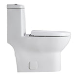 0.8 GPF/1.28 GPF Dual Square Shape Flush Elongated Toilet Square Only in White