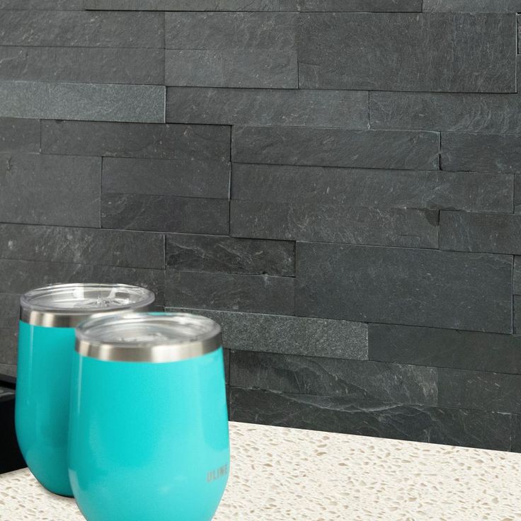 MSI Midnight Ash Veneer Peel and Stick 6 in. x 22 in. Honed Slate Wall Tile (13.80 sq. ft. / case)