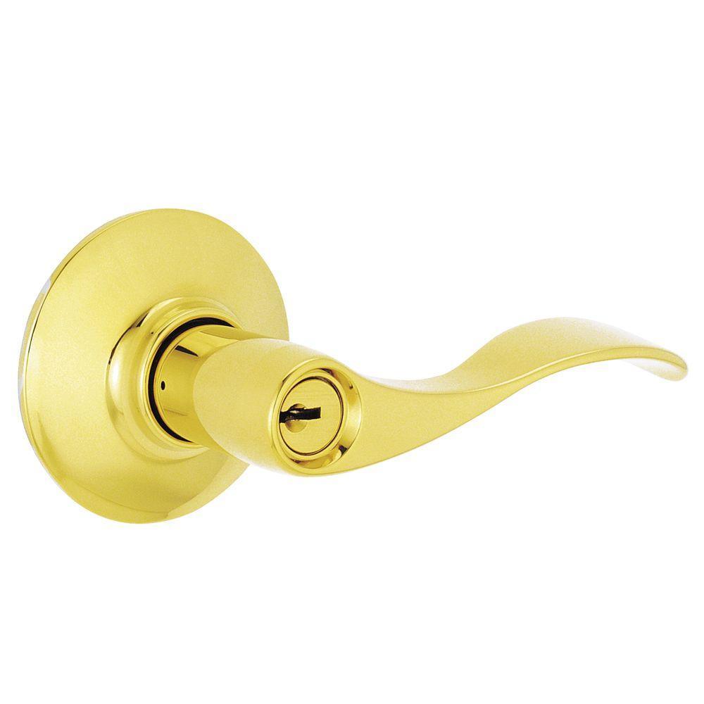 Accent Satin Nickel Keyed Entry Door Lever - Super Arbor