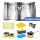 Undermount 16-Gauge Stainless Steel 18 in. x 18 in. x 10 in. Single Bowl Kitchen Bar Sink