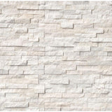 Arctic White 3D Ledger Panel 6 in. x 24 in. Honed Marble Wall Tile (10 cases / 60 sq. ft. / pallet) - Super Arbor