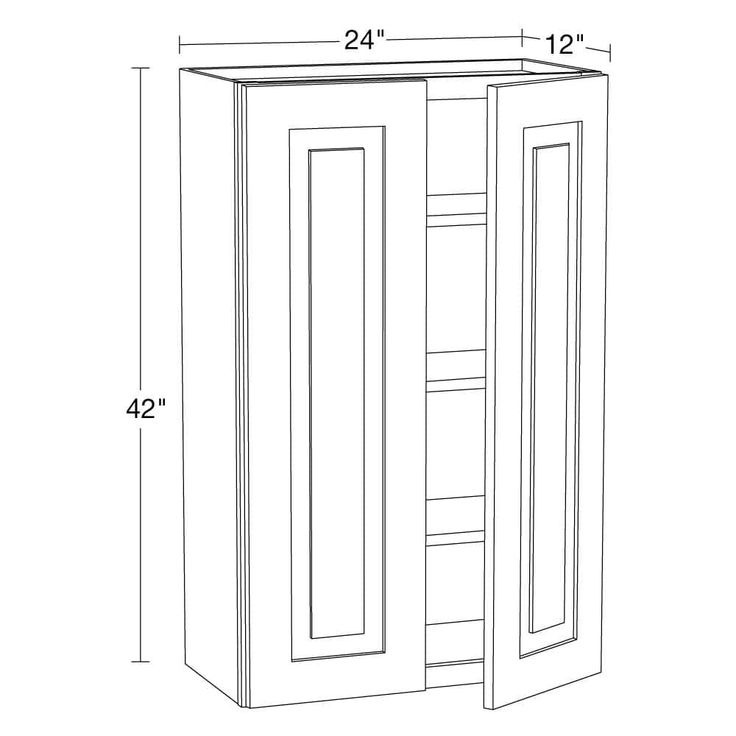 Home Decorators Collection Grayson 24 in. W x 12 in. D x 42 in. H Assembled Plywood Wall Kitchen Cabinet in Mythic Blue with Soft Close