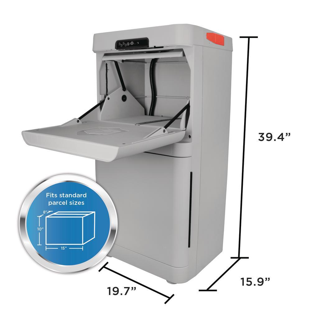 Gray Floor Mount Smart Parcel Security Mailbox - Super Arbor